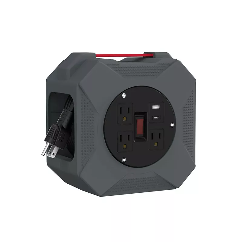 ৩টি আউটলেট ইউএসবি২.৪এ প্লাস্টিক কর্ড রিল ৪৫ ফুট ৩টি আউটলেট ইউএসবি২.৪এ প্লাস্টিক কর্ড রিল ৪৫ ফুট