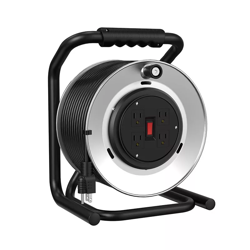4 Outlets Metal Cord Reel 120ft